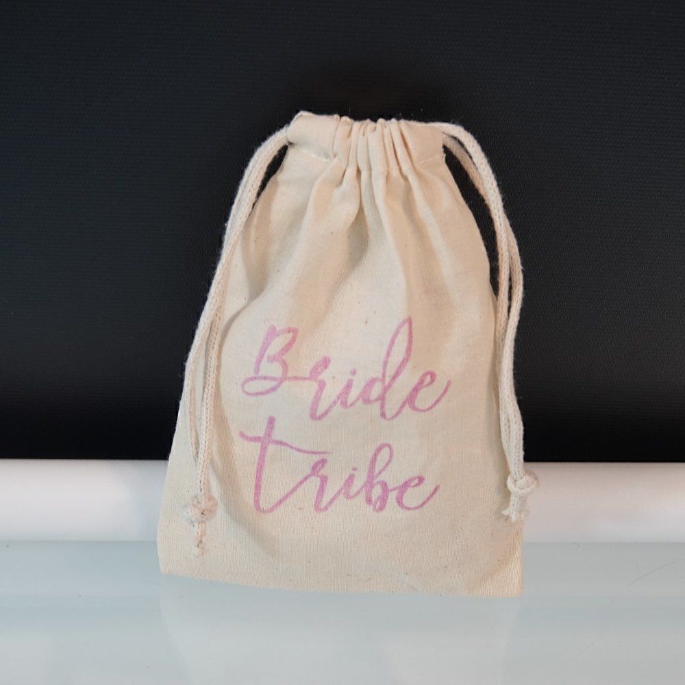 Bride Tribe Pouch Drawstring Bag